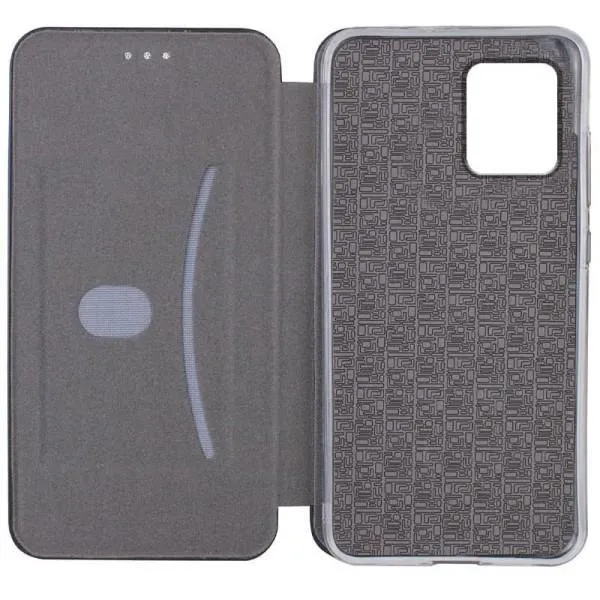 Кожаный чехол-книжка Classy для Motorola Moto G55 5G — Темно-синий — фото 2