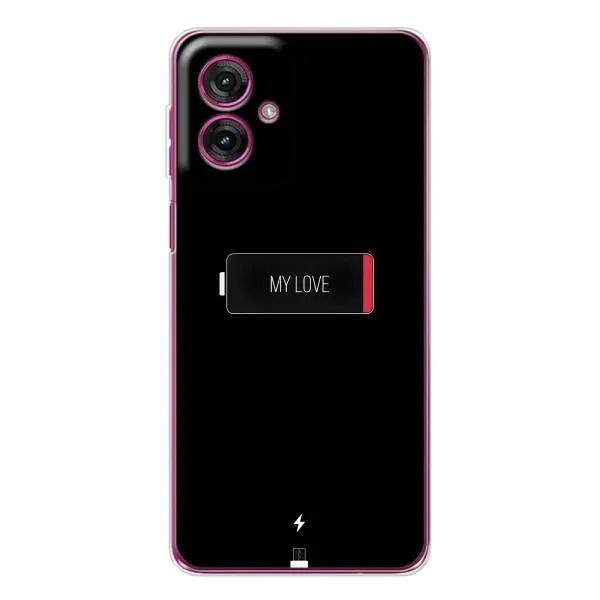 Чехол с принтом «Love battery» для Motorola Moto G55