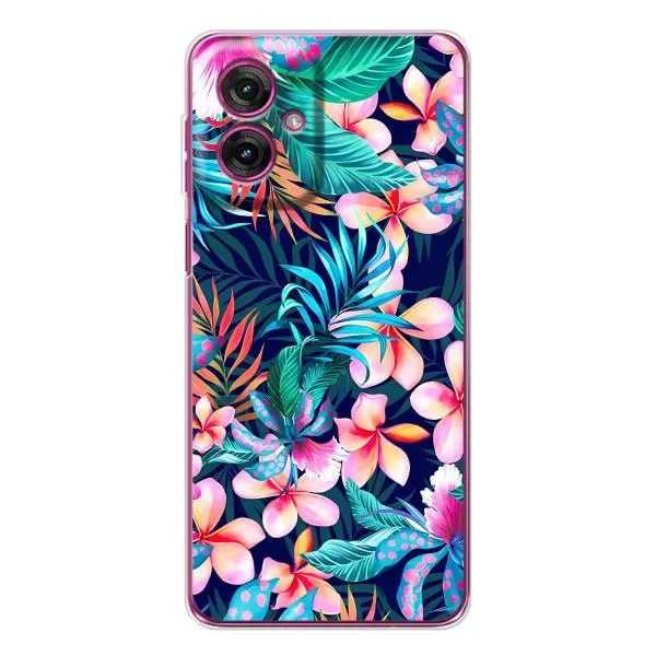 Чехол с принтом «Красочные цветы» для Motorola Moto G55