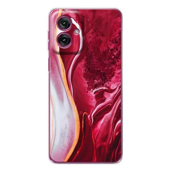Чехол с принтом «Мрамор красный» для Motorola Moto G55