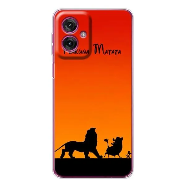 Чехол с принтом «Акуна Матата закат» для Motorola Moto G55