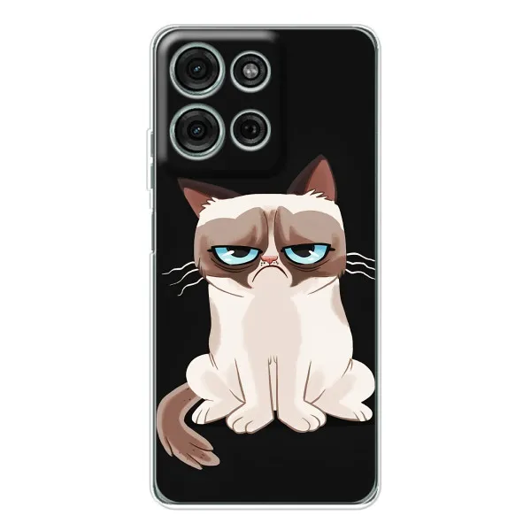 Чехол с принтом «Грустный кот» для Motorola MOTO G56