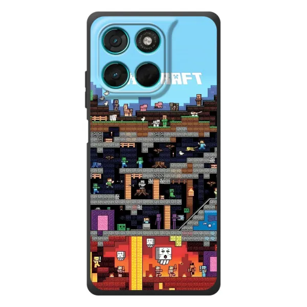 Чохол з принтом «фон Minecraft» для Motorola Moto G57 Power