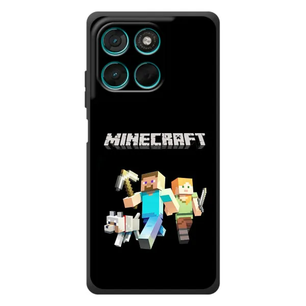 Чохол з принтом «герої Minecraft» для Motorola Moto G57 Power