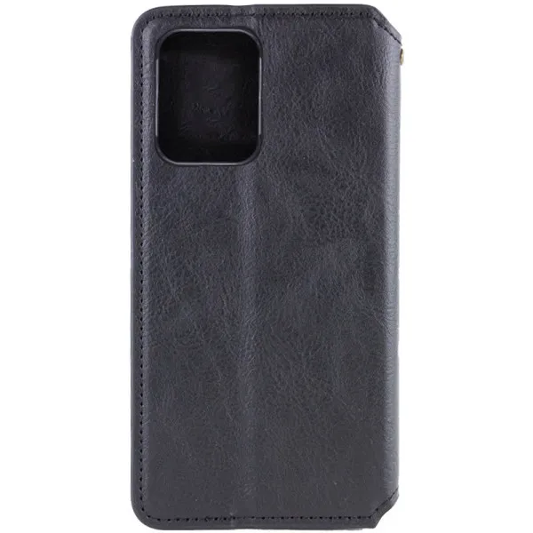 Кожаный чехол-книжка GETMAN Cubic (PU) для Motorola Moto G57 / G57 Power — Черный — фото 3