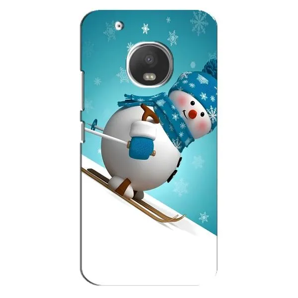 Чехол с принтом «Снеговик на лыжах» для Motorola MOTO G5s