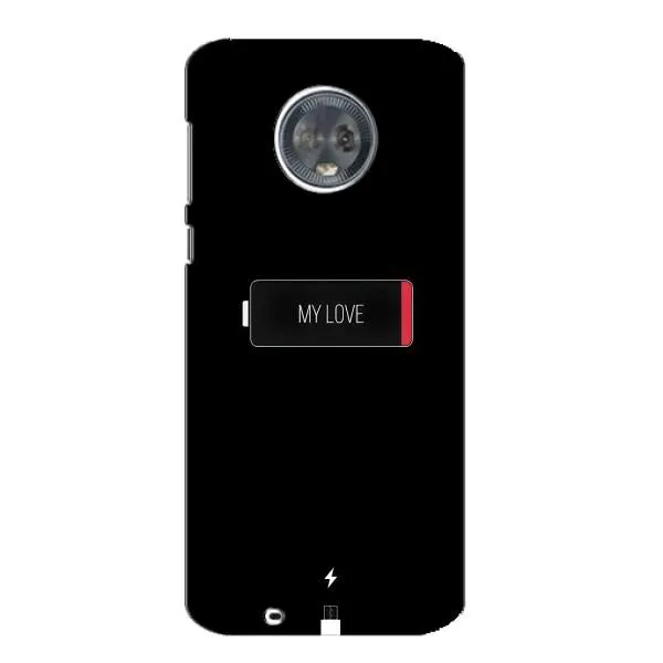Чехол с принтом «Love battery» для Motorola MOTO G6