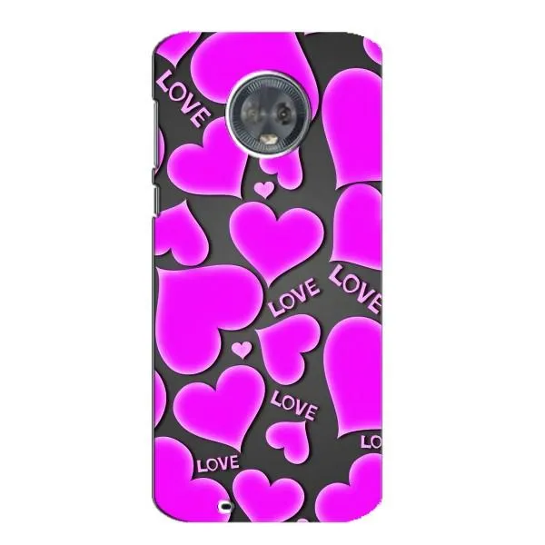 Чехол с принтом «Pink hearts» для Motorola MOTO G6