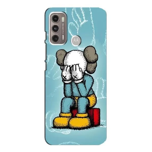Чехол с принтом «Плач Bearbrick» для Motorola MOTO G60