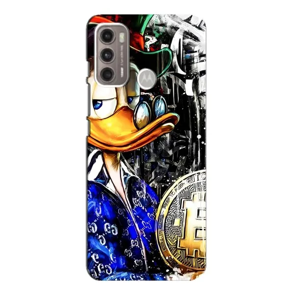 Чехол с принтом «Биткойн Скрудж» для Motorola MOTO G60