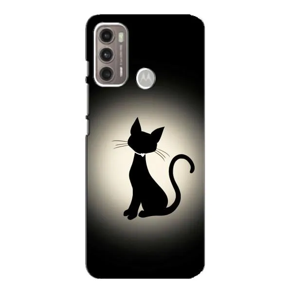 Чехол с принтом «Силуэт котика» для Motorola MOTO G60