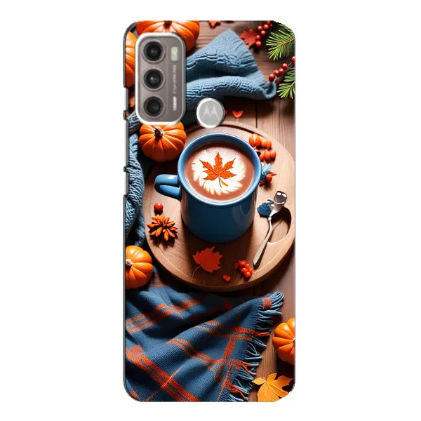 Чехол с принтом «Кофе и тыковки» для Motorola MOTO G60 Чехол с принтом «Кофе и тыковки» для Motorola MOTO G60