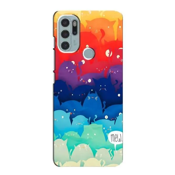 Чехол с принтом «Mew» для Motorola MOTO G60s