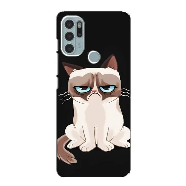 Чехол с принтом «Грустный кот» для Motorola MOTO G60s