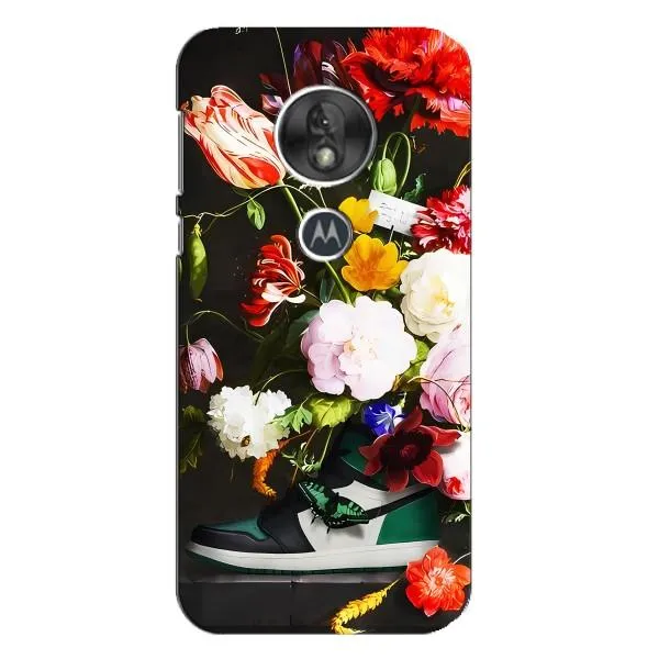 Чехол с принтом «Nike цветы» для Motorola MOTO G7 Play