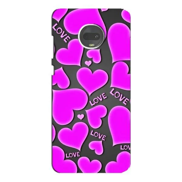 Чехол с принтом «Pink hearts» для Motorola MOTO G7