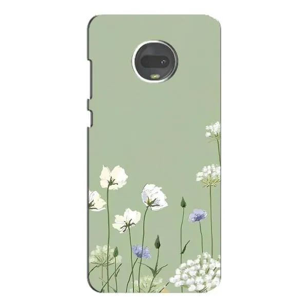 Чехол с принтом «Цветы на зеленом» для Motorola MOTO G7