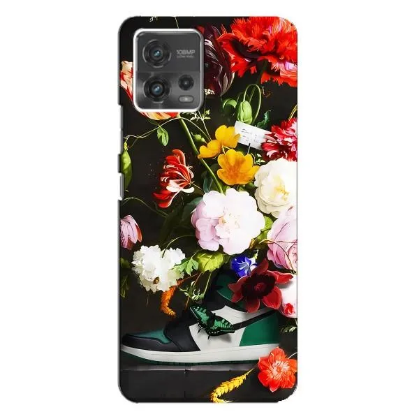 Чехол с принтом «Nike цветы» для Motorola MOTO G72