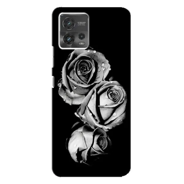 Чехол с принтом «Черная роза» для Motorola MOTO G72