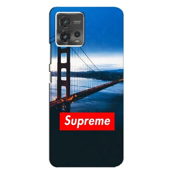 Чехол с принтом «Стиль Supreme» для Motorola MOTO G72