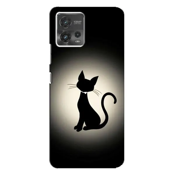 Чехол с принтом «Силуэт котика» для Motorola MOTO G72