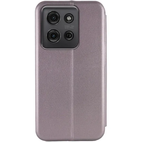 Кожаный чехол-книжка Classy для Motorola Moto G75 5G — Серый — фото 2