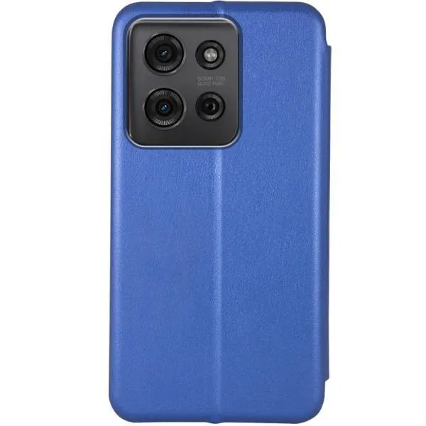 Кожаный чехол-книжка Classy для Motorola Moto G75 5G — Синий — фото 2