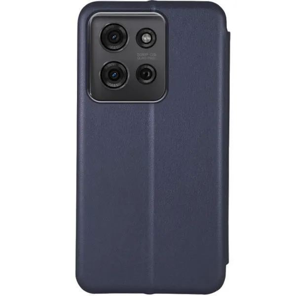 Кожаный чехол-книжка Classy для Motorola Moto G75 5G — Темно-синий — фото 2