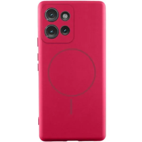 Чехол Silicone Cover Lakshmi Full Camera (AA) with Magnetic Fit для Motorola Moto G75 5G — Красный