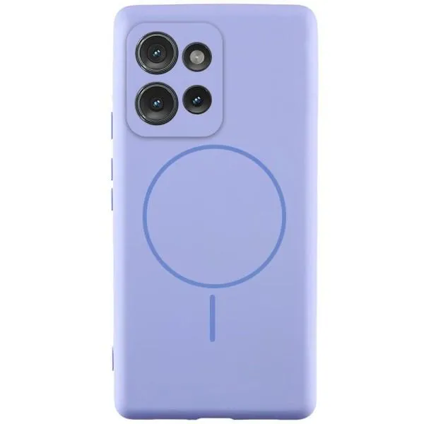 Чехол Silicone Cover Lakshmi Full Camera (AA) with Magnetic Fit для Motorola Moto G75 5G — Сиреневый — фото 1