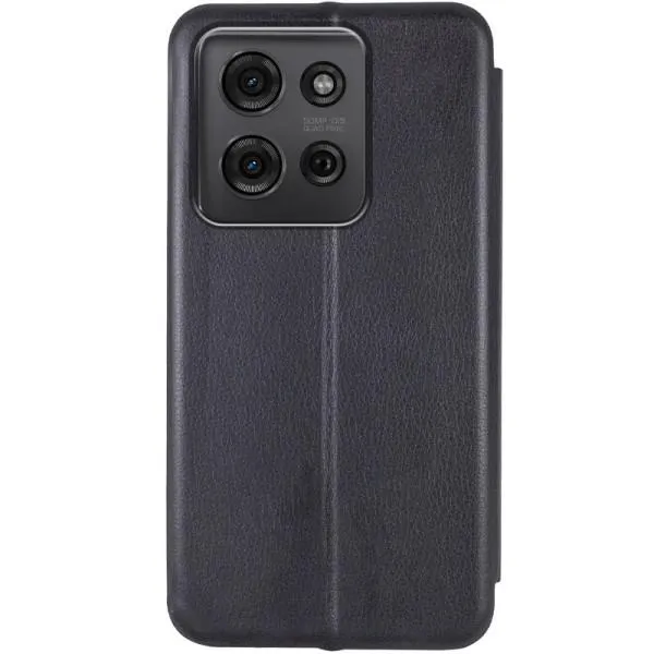 Кожаный чехол-книжка Classy для Motorola Moto G75 5G — Черный — фото 2