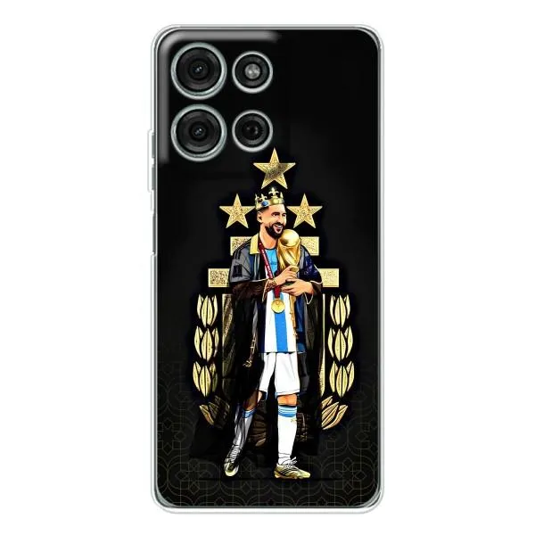 Чехол с принтом «Месси Король» для Motorola Moto G75