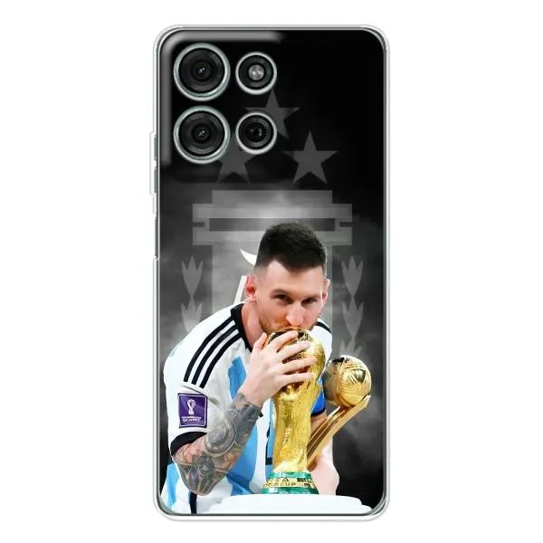 Чехол с принтом «Месси Чемпион» для Motorola Moto G75