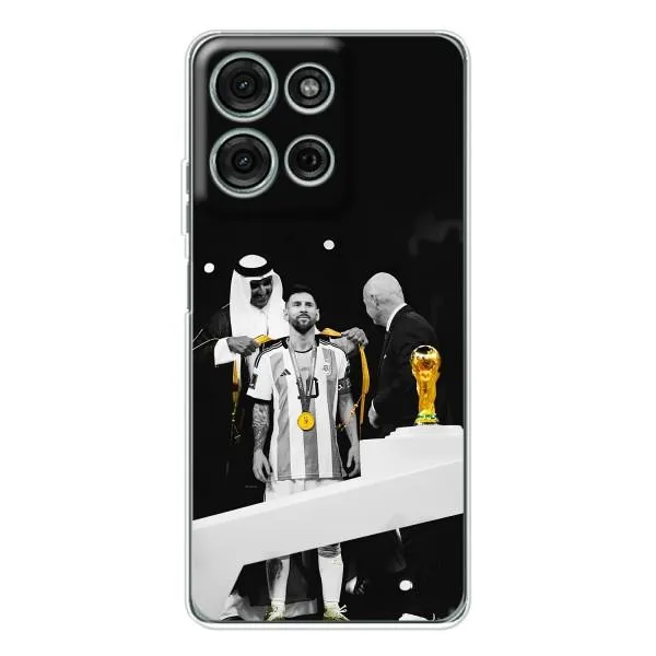 Чехол с принтом «Месси в накидке» для Motorola Moto G75