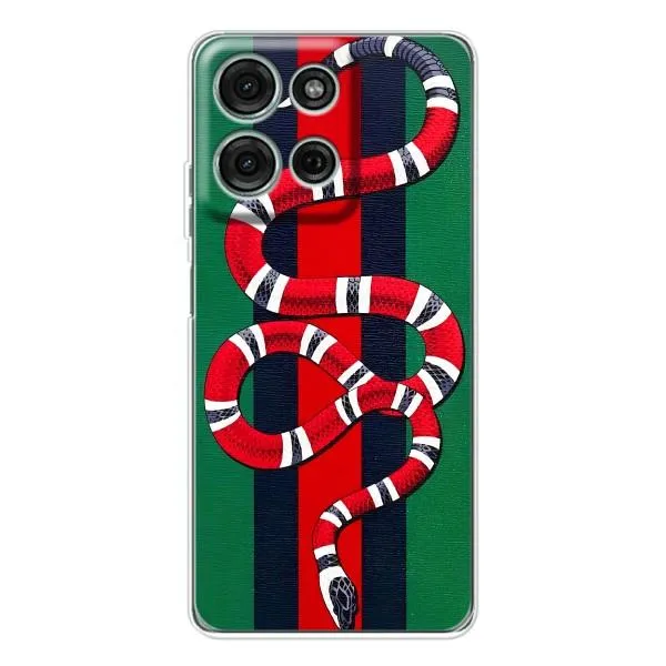 Чехол с принтом «Gucci змия» для Motorola Moto G75