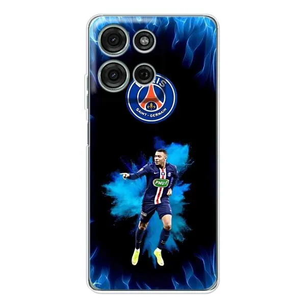 Чехол с принтом «Мбаппе в огне» для Motorola Moto G75