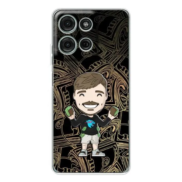 Чехол с принтом «Mister Beast» для Motorola Moto G75
