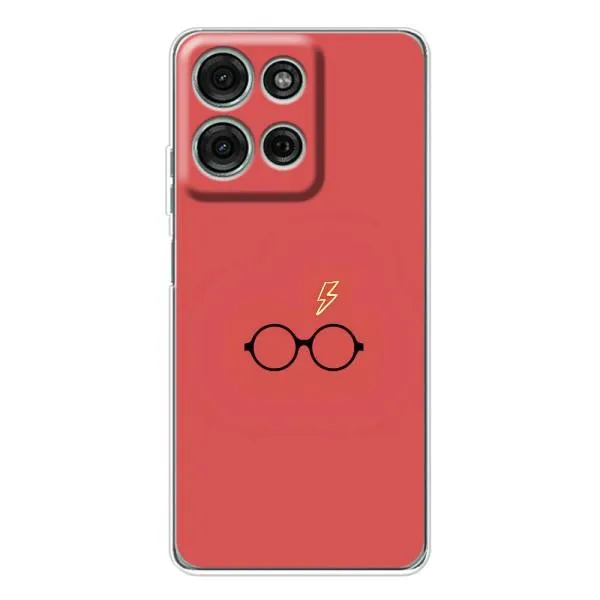 Чехол с принтом «шрам и очки» для Motorola Moto G75