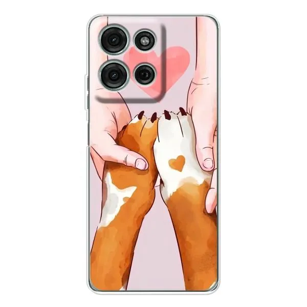 Чехол с принтом «Любовь к собакам» для Motorola Moto G75