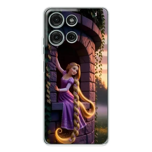 Чехол с принтом «Рапунцель на башне» для Motorola Moto G75
