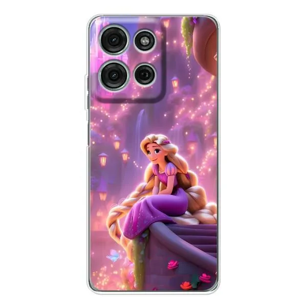 Чехол с принтом «Рапунцель в замке» для Motorola Moto G75
