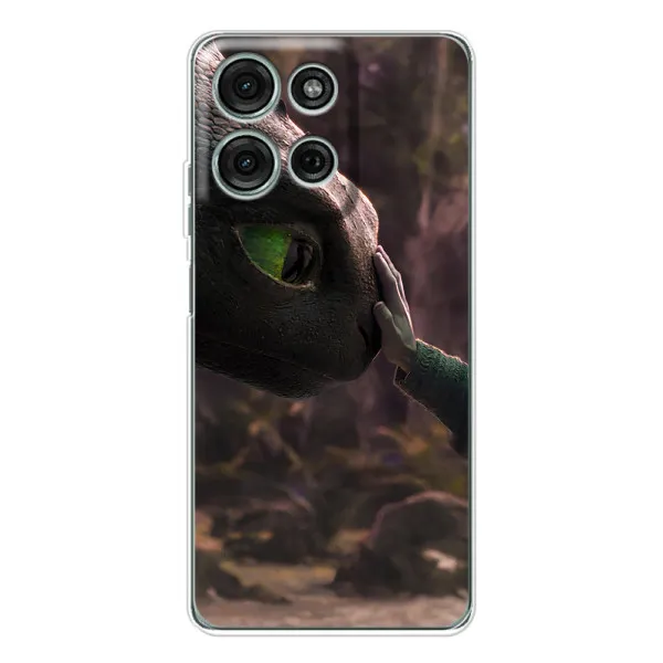 Чехол с принтом «Сцена с драконом» для Motorola Moto G75