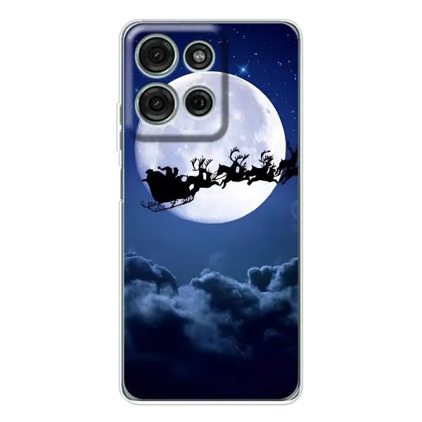 Чехол с принтом «Санта - луна» для Motorola Moto G75