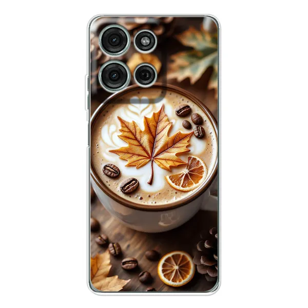 Чехол с принтом «Пряный кофе» для Motorola Moto G75