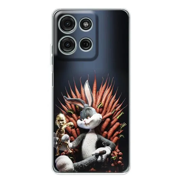 Чехол с принтом «Король Кролик» для Motorola Moto G75