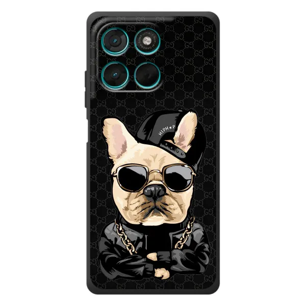 Чохол з принтом «Стильна собака» для Motorola Moto G77