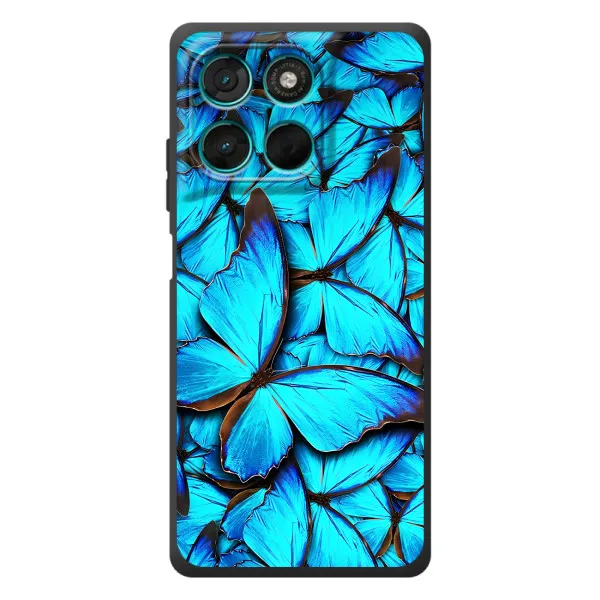 Чехол с принтом «Синие бабочки» для Motorola Moto G77 Чехол с принтом «Синие бабочки» для Motorola Moto G77