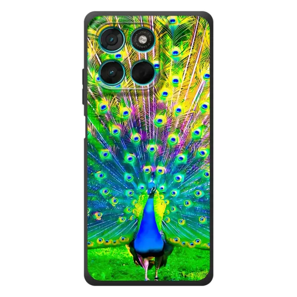 Чехол с принтом «Яркий Павлин» для Motorola Moto G77