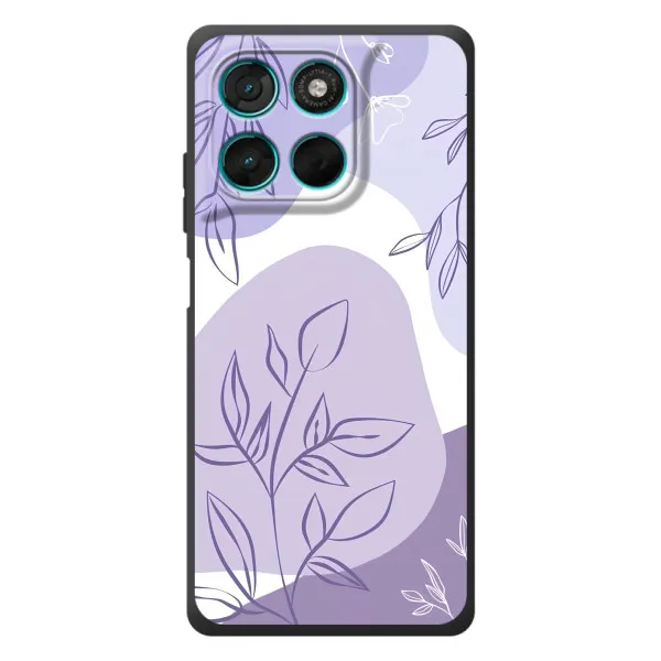 Чехол с принтом «Фиолетовые листья абстракция» для Motorola Moto G77
