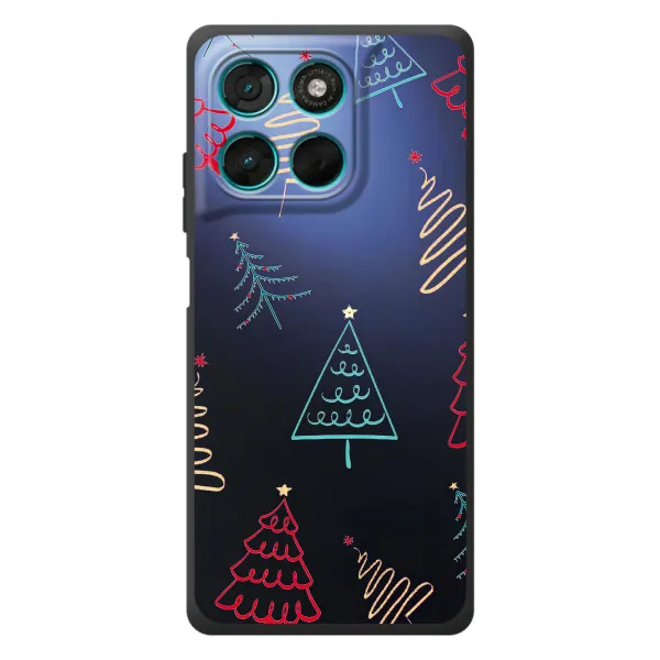 Чохол з принтом «Різдвяні ялинки» для Motorola Moto G77